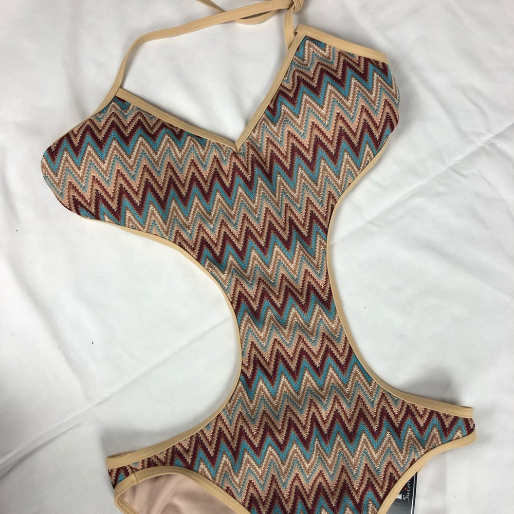 Multi colored bathing suit